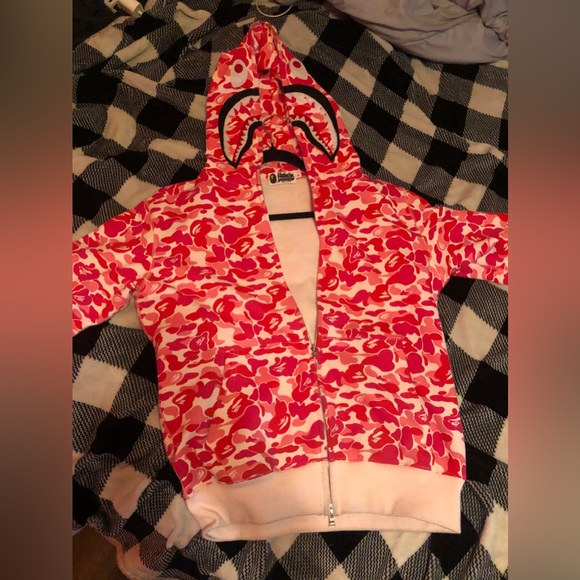 Abc shark pink camo bape hoodie size Xl - Picture 1 of 5